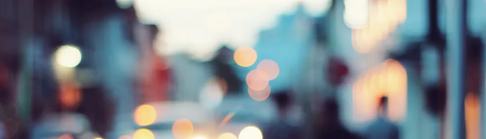 blurry city lights