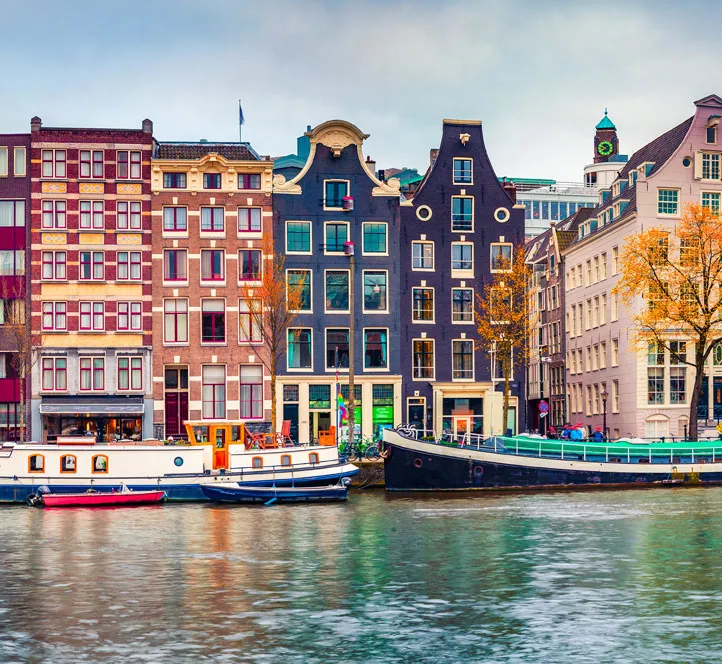 Our Amsterdam interns enjoying a walk down the canal