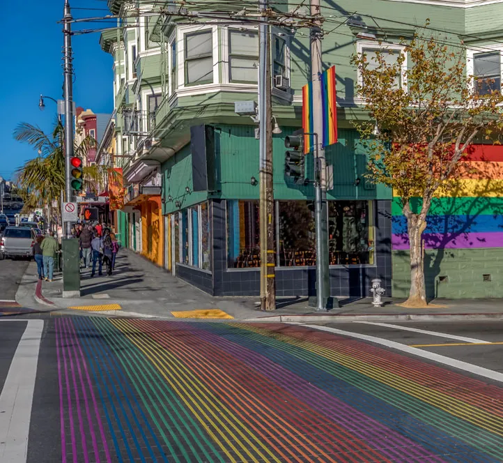 Interns in San Francisco take a tour of the Mission & Castro districts