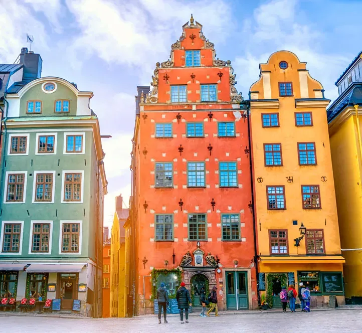 Interns enjoy a walk around Gamla Stan