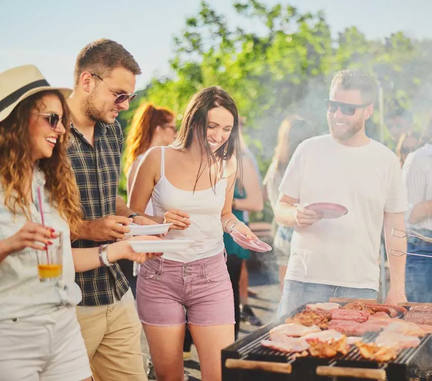 Enjoying a BBQ in the sun, our Sydney internships