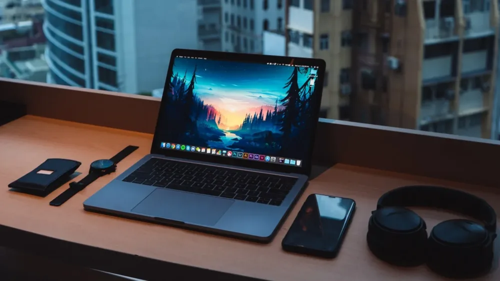 Desk overlooking the city