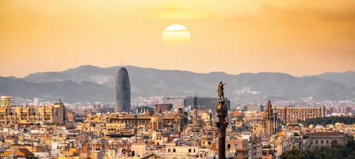 Illustrative overarching shot of Barcelona for interns looking to move there